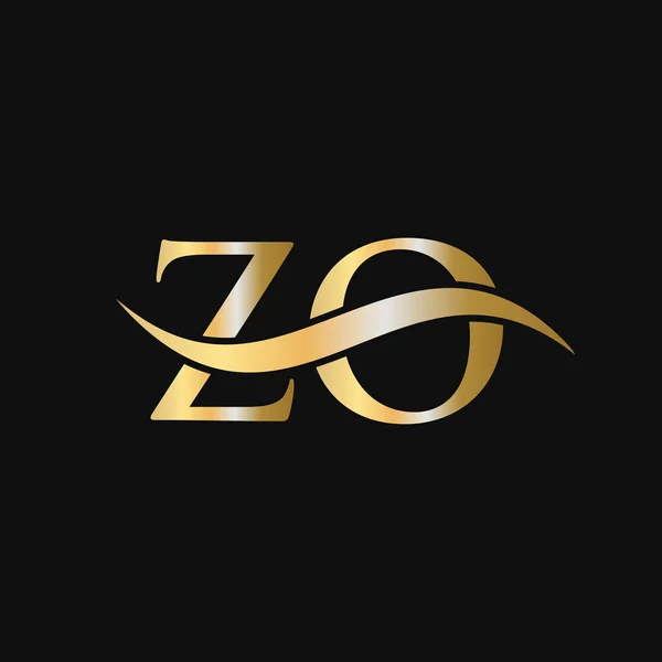 文字Zoロゴデザインテンプレート O手紙ロゴ現代 フラット ミニマリズム ビジネス 会社の看板 — ストックベクタ
