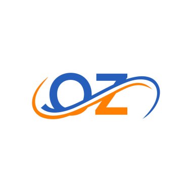 İlk Mektup OZ Logo Tasarımı. OZ Finans, Kalkınma, Yatırım, Gayrimenkul ve Yönetim Şirketi Vektör Şablonu logosu Tasarımı