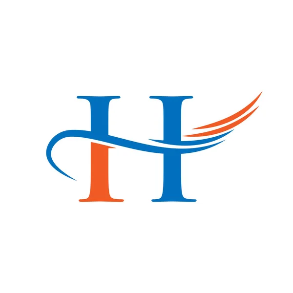 Harfi Logo Tasarımı Tabelası Eşsiz Logo Tasarımı Harfi Yaratıcı Minimalist — Stok Vektör