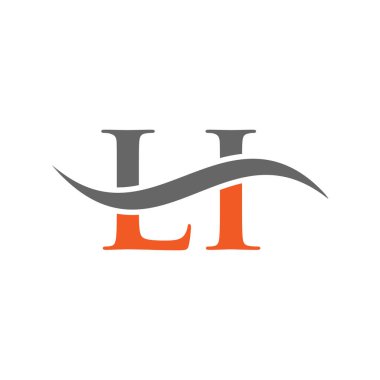 LI Logo Tasarım Şablonu. LI, L I Letter Logosu Modern, Düz, Minimalist, İş, Şirket İşareti