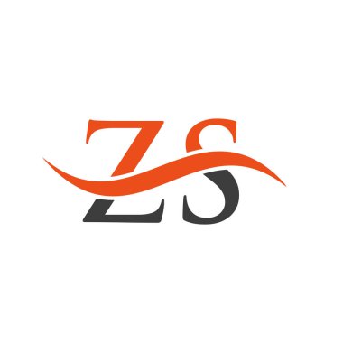 Z harfi logo tasarım şablonu. ZS, Z S Letter Logosu Modern, Düz, Minimalist, İş, Şirket İşareti