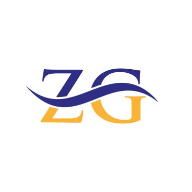 Harf ZG Logo Tasarım Şablonu. ZG, Z G Mektup Logosu Modern, Düz, Minimalist, İş, Şirket İşareti