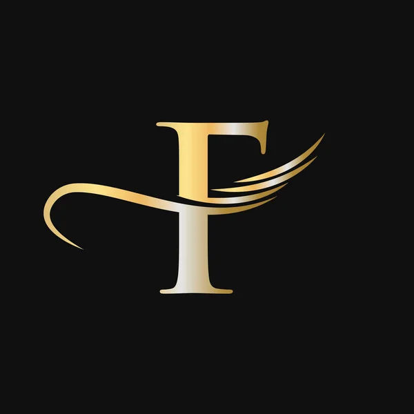 디자인 템플릿 Letter Logotype Business Company Identity Vector Golden Fashion — 스톡 벡터