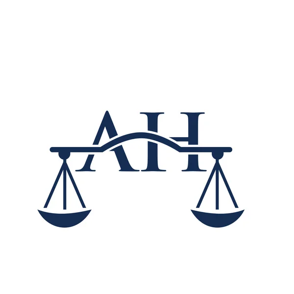 Hukuk Firması Harf Logo Tasarımı Avukat Adalet Avukat Hukuk Bürosu — Stok Vektör