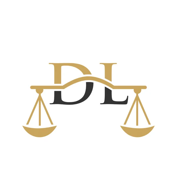 Law Firm Letter Logo Design Lawyer Justice Law Attorney Legal — Stock Vector