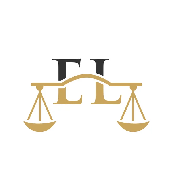 Design Loga Právní Firmy Advokát Justice Law Attorney Legal Lawyer — Stockový vektor