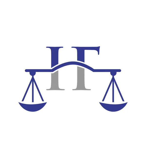 Law Firm Letter Logo Design 변호사 법률가 법률가 변호사 사무소 — 스톡 벡터