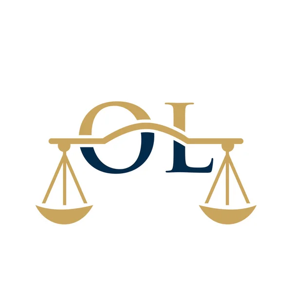 Law Firm Letter Logo Design 약자이다 변호사 변호사 법률가 변호사 — 스톡 벡터