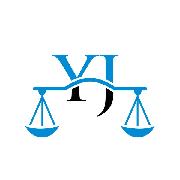 Law Firm Letter Logo Design Advogado Justiça Advogado Jurídico Serviço —  Vetores de Stock