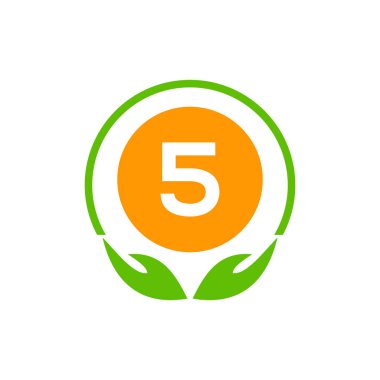 5. mektupta sağlık ikonu tıbbi eczane logosu var. 5 Logotype Şablonlu Sağlık, Yardım Logosu