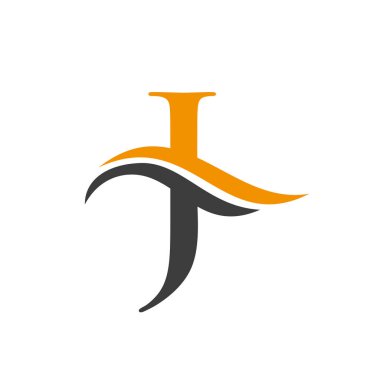 J Logosu Simgesi Tasarımı. Harf J Wave Modern, Düz ve Minimalist İş Logosu Şablonu