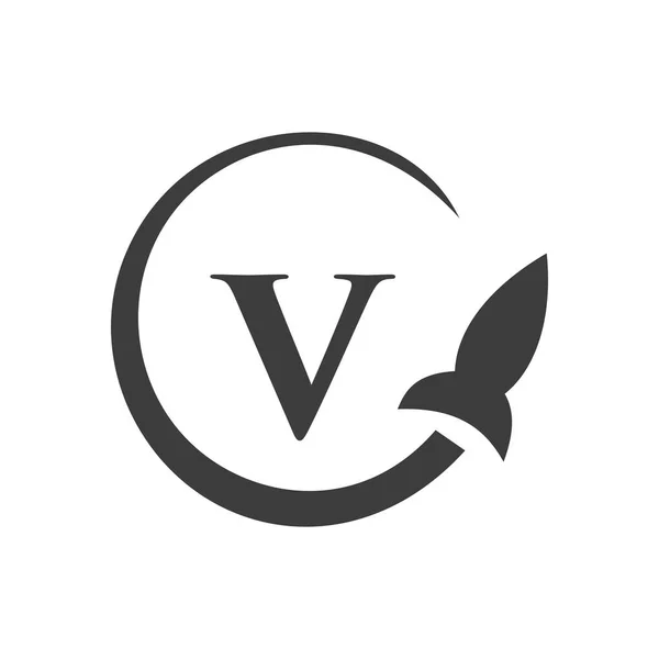 Travel Logo Letter Concept Letter Travel Logo Vector Template — Vetor de Stock