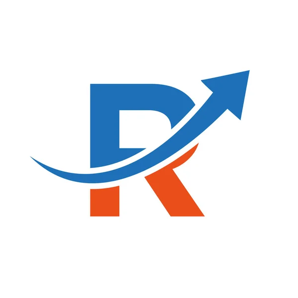 Finanční Logo Letter Concept Marketing Finanční Obchodní Logo Písmeno Šablona — Stockový vektor