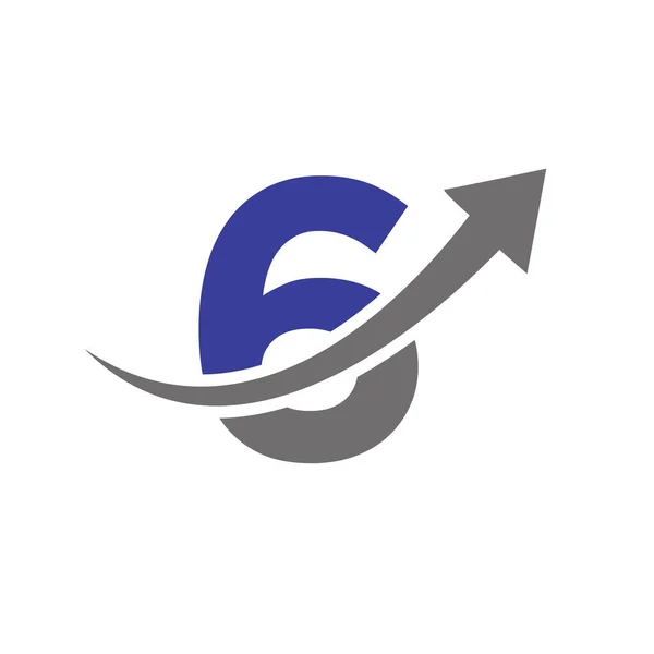 Logo Finanza Con Lettera Concetto Logo Commerciale Finanziario Lettera Modello — Vettoriale Stock