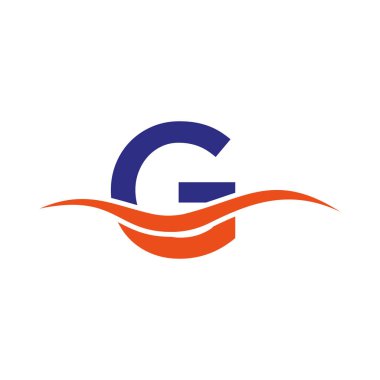 G harfi logo tasarım şablonu. G Alfabesi Harfi Logotype Modern, Düz ve Minimalist İş Logosu