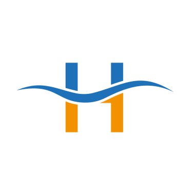 H harfi logo tasarım şablonu. H Alfabe Harfi Logotype Modern, Düz ve Minimalist İş Logosu