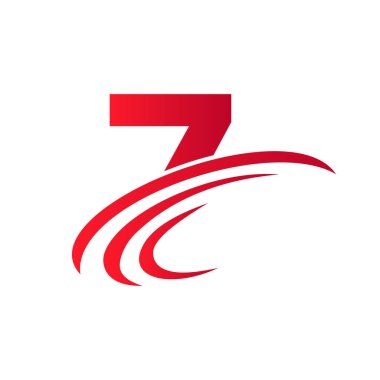 Harf 7 Logo Tasarım Şablonu. İlk 7 Gradyan Logo Tasarımı Modern, Düz ve Minimalist İş Konsepti