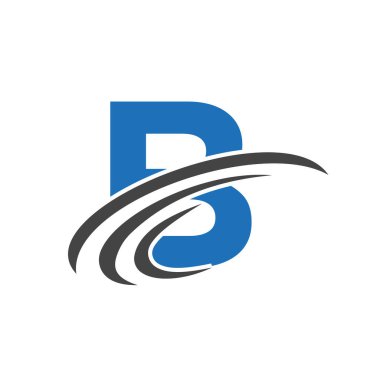 B harfi logo tasarım şablonu. Başlangıç B Gradyan Logo Tasarımı Modern, Düz ve Minimalist İş Konsepti
