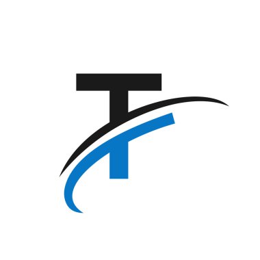 İlk harf T Logo Vektör Şablonu Modern ve Basit Tasarım. İş ve Şirket Kimliği için T Logosu