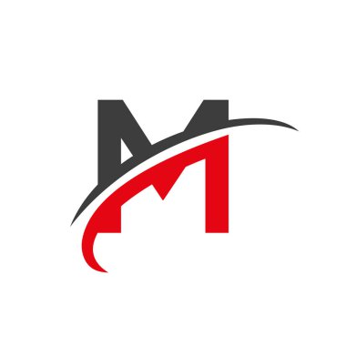İlk harf M Logo Vektör Şablonu Modern ve Basit Tasarım. İş ve Şirket Kimliği İçin M Logosu