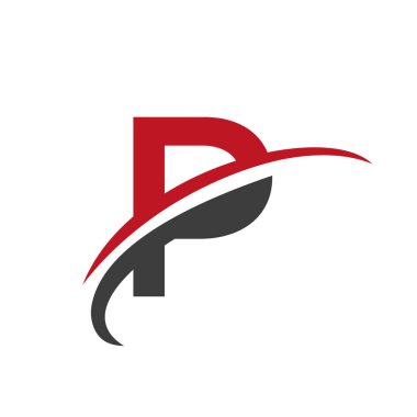 P Harfi Logo Vektör Şablonu Modern ve Basit Tasarım. İş ve Şirket Kimliği İçin P Logosu