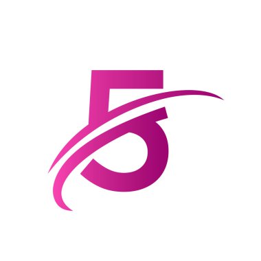 Initial Letter 5 Logo Vector Template Modern and Simple Design. 5 Logotype For Business And Company Identity
