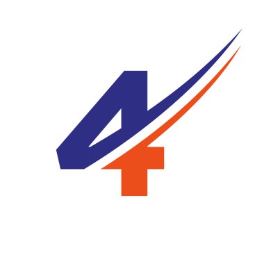 Letter 4 Logo Vector Template Modern and Simple Design. 4 Logotype For Business And Company Identity, Modern, Flat And Minimalist Template