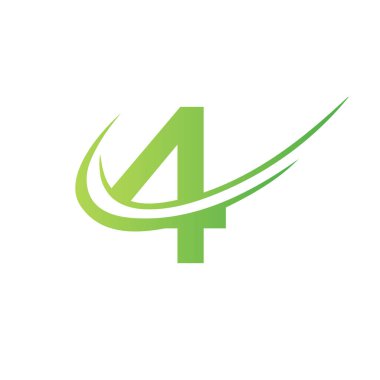 Letter 4 Logo Vector Template Modern and Simple Design. 4 Logotype For Business And Company Identity, Modern, Flat And Minimalist Template