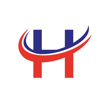 Initial H Letter Alphabet Logo Design In Vector Format. H Logotype For Business And Company Identity, Modern, Flat And Minimalist Template