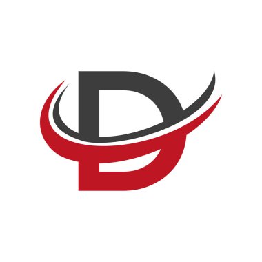 Initial D Letter Alphabet Logo Design In Vector Format. D Logotype For Business And Company Identity, Modern, Flat And Minimalist Template