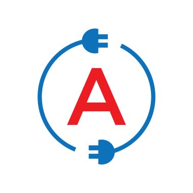 Thunder Bolt A Elektrik Logosu. Elektrik Endüstrisi, Elektrik İşareti Bir Harf Logosu Vektör Enerji, Şimşek, Elektrik,