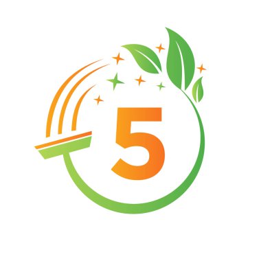 Temizlik Servisi, Beşinci Mektuptaki Kadın Hizmetçi Logosu. Temiz Ev İşareti, 5 Harfli Temiz Logo Şablonu