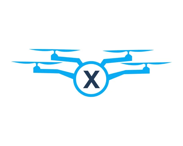 Drone Logo Design Letter Concept Photography Drone Vector Template — Stock Vector