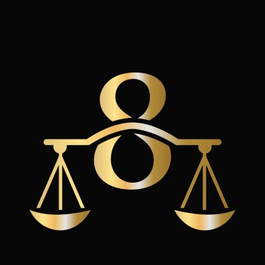 Harf 8 Avukat Logosu Tasarımı. İlk Sütun, hukuk firması, 8. Harf Tasarım Tasarımı