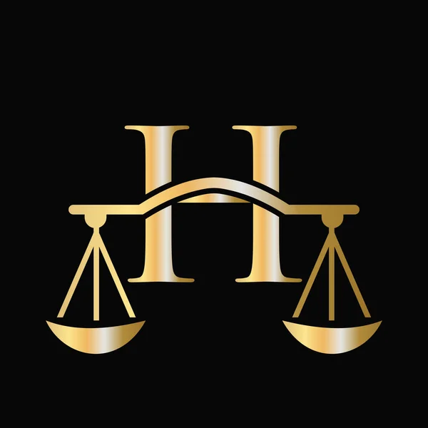 Scale Attorney Law Logo Design 사무소 변호사 디자인온 컨셉트 템플릿 — 스톡 벡터