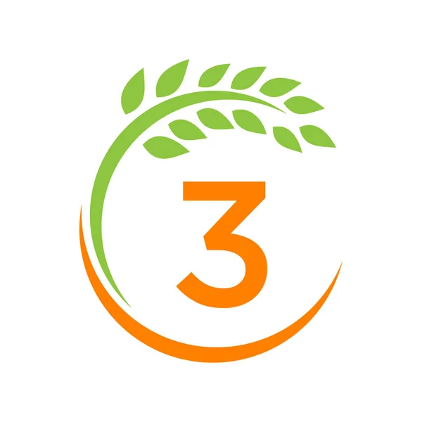 Logo Rolnictwa Koncepcja Litery Rolnictwo Rolnictwo Pastwiska Mleko Stodoła Projekt — Wektor stockowy