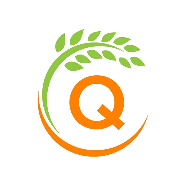 Landwirtschaft Logo Auf Letter Konzept Landwirtschaft Und Landwirtschaft Weide Milch — Stockvektor