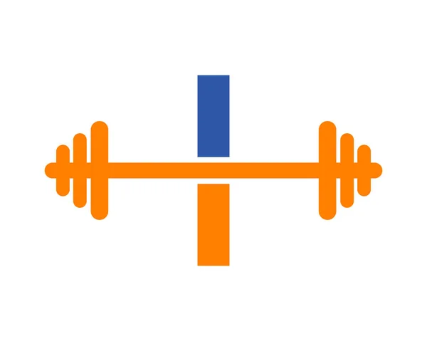 Logo Palestra Fitness Lettera Che Firmo Palestra Fitness Alfabeto Iniziale — Vettoriale Stock