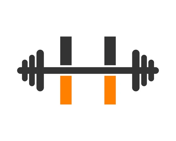 Fitness Tělocvična Logo Písmeno Znak Tělocvična Fitness Počáteční Abeceda Písmeno — Stockový vektor