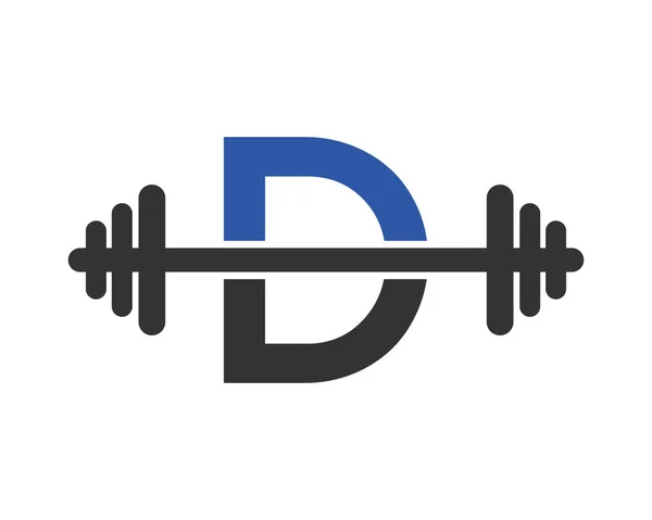 Logo Del Gimnasio Fitness Letra Signo Gimnasio Aptitud Inicial Alfabeto — Vector de stock