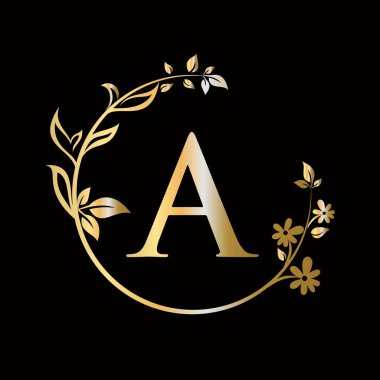 Şirket, işletme, dekoratif, çiçek, güzellik, spa premium vektör şablonu için yaratıcı bir konsepte sahip bir güzel çiçek logosu.