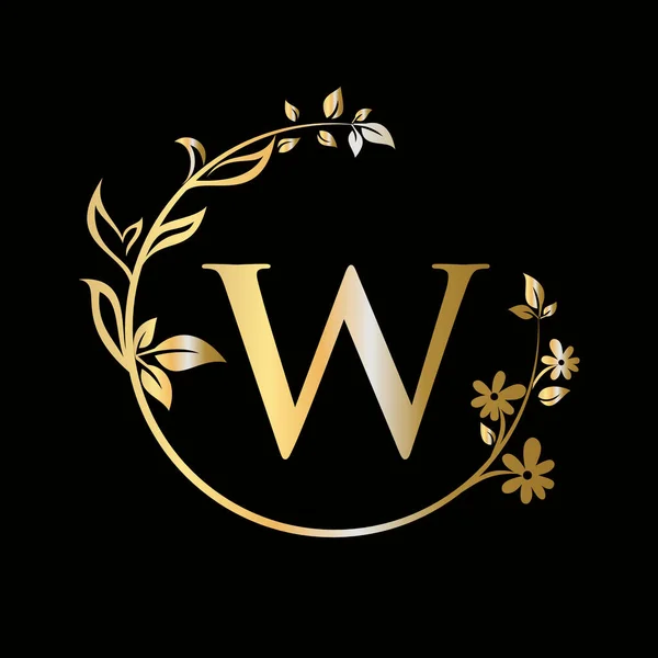 Letter Beauty Flower Logo Creative Concept Company Business Decorative Flower — Stock Vector
