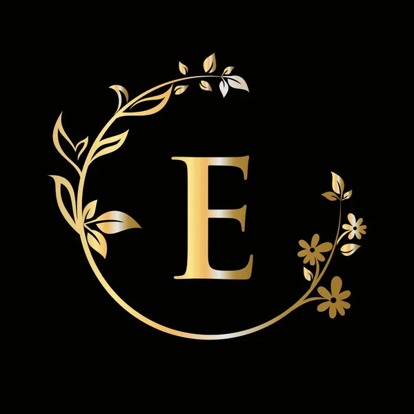 Letra Belleza Flor Logotipo Con Concepto Creativo Para Empresa Negocio — Archivo Imágenes Vectoriales