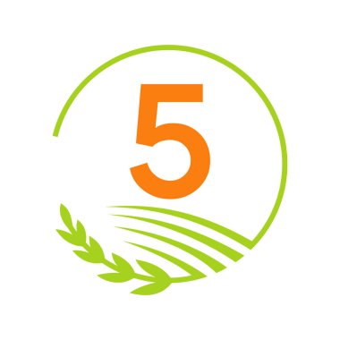 5 harfli Tarım Logosu. Tarım ve Tarım Logosu İmzası 5 Harf Şablonu