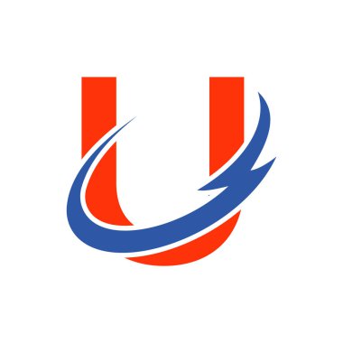 U harfi logo tasarım vektör şablonu. U Logotype Asgari Monokrom, Monogram, Yazı tipi, Alfabe, Premium İşareti