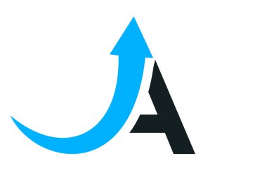 Finans logosu ve harf konsepti. Pazarlama ve Finansal İş Logosu. Büyüyen Pazarlama Oklu Finansal Logo Şablonu