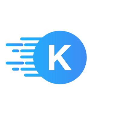 Soyut Nokta K Harfi Logo Simgesi. Noktalar Vektör Şablonlu K Harf Tasarım Vektörü