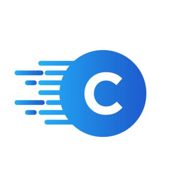 Soyut Noktalar C harfi logo simgesi. Noktalar Vektör Şablonlu C Harfi Tasarım Vektörü