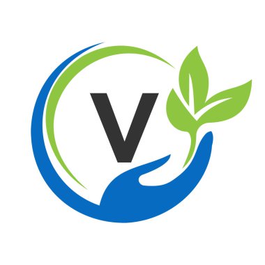 El Harfi V Logosu Tasarımı. V Sağlık Hizmetleri, El Sembolü Vakfı
