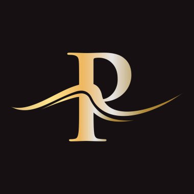 P harfi logo vektör şablonu. P Logotype Simgesi. Lüks, Basit, Minimum ve Zarif P Logosu Tasarımı
